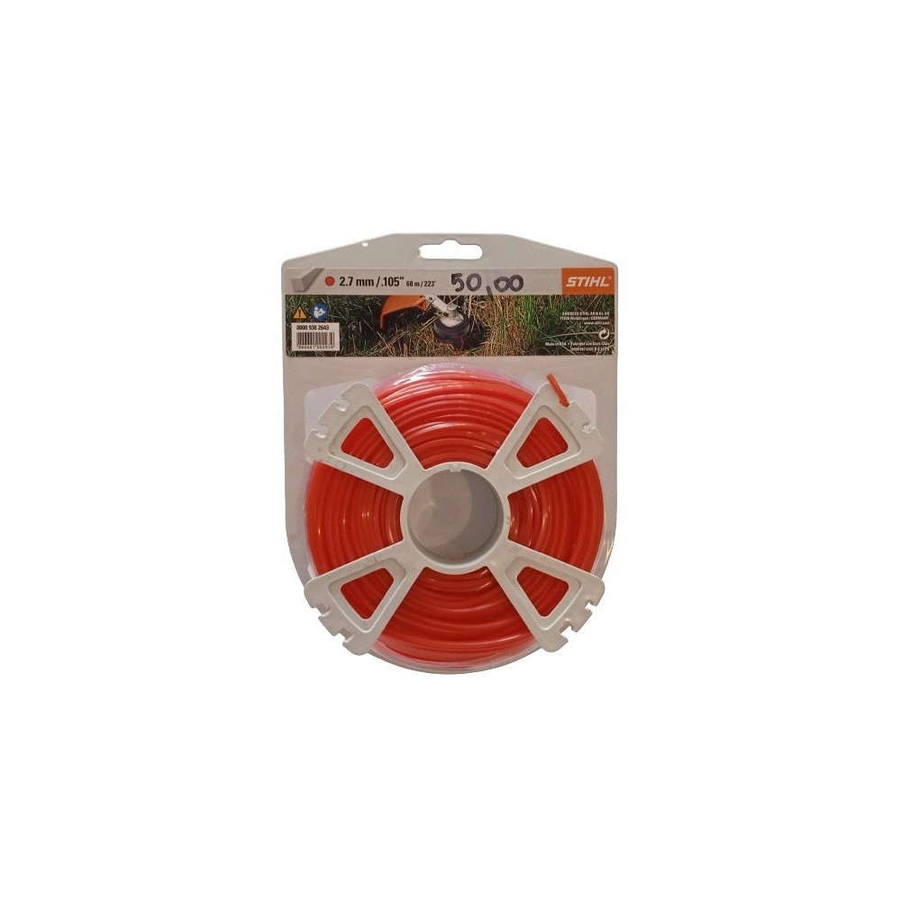 Żyłka tnąca kwadratowa (w rolkach) 2,7 mm x 65,0 m 0000-930-2643