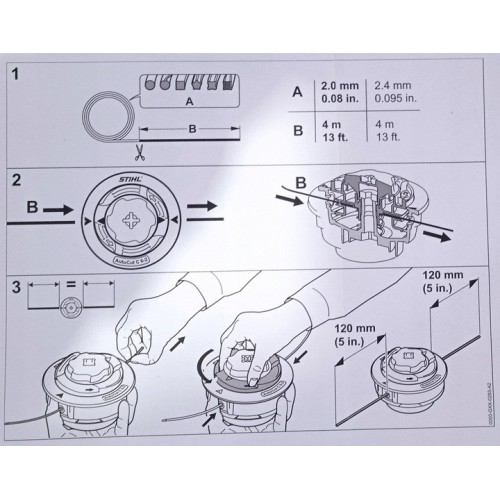 Głowica tnąca AutoCut C 6-2, 2,0 / 2,4 mm 4006-710-2126