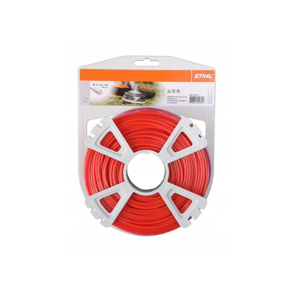 Żyłka tnąca 2,7 mm, do kos Stihl, okrągła 65 m 0000-930-2343