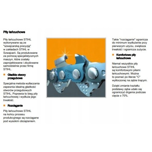 Łańcuch 1,1mm 3/8" 44 - ogniwa na prowadnicę 30cm 3610-000-0044